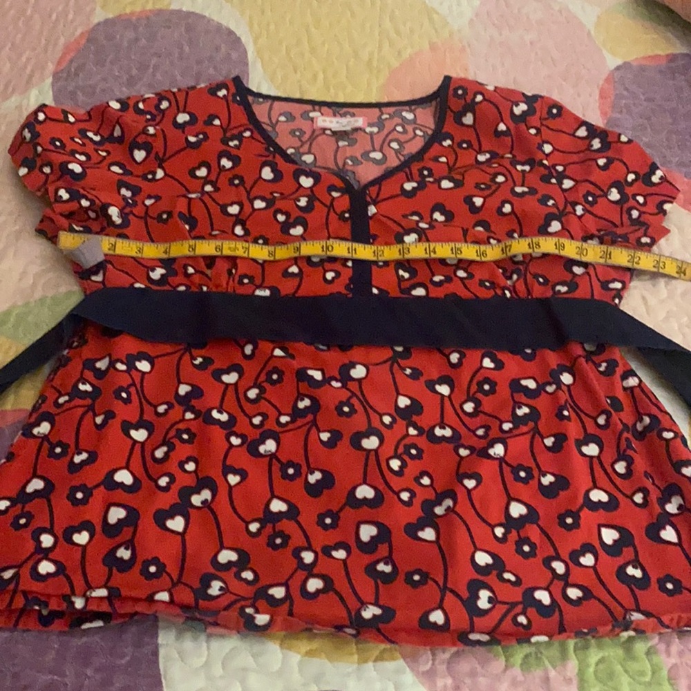 Red and Black Heart scrub top
